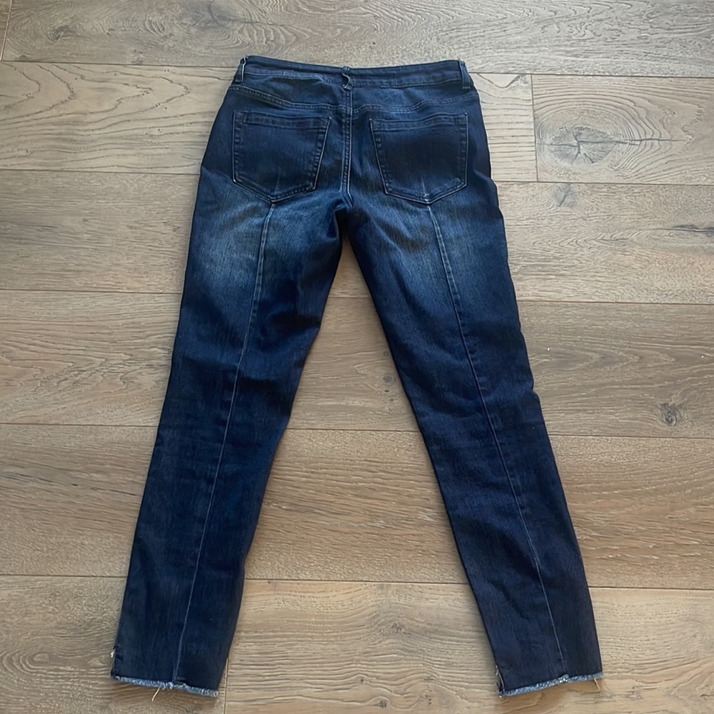 Boston Proper Skinny Exposed Seamed Stretch Deconstructed Hi Low Ankle Jean- 26W - Picture 2 of 11